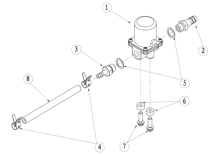 OTC送絲機(jī) CM6201/CM6202/CM6402 氣體管路分解圖