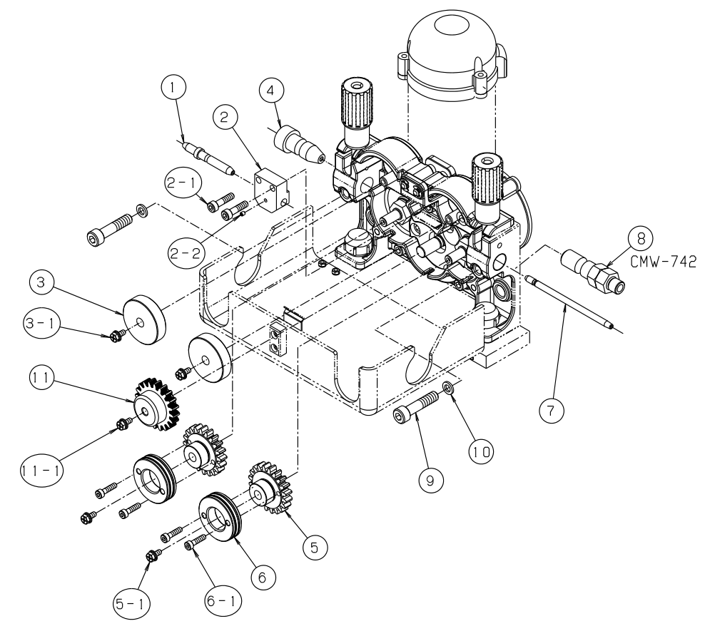 OTC Daihen (歐地希) 送絲機(jī) CM7402/CMW-742-C 分解圖