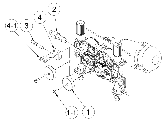 OTC Daihen 送絲機(jī) AF4012C 組裝部品 L11236C00 分解圖，各零件符號(hào)標(biāo)注