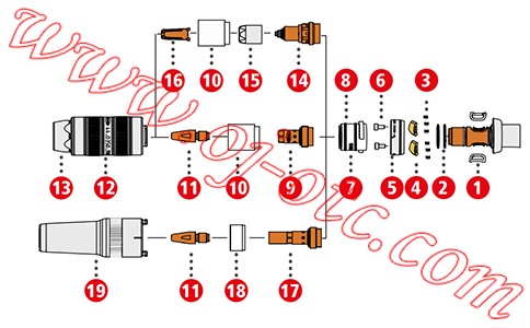 Fronius MTB 700i W R易損件圖示